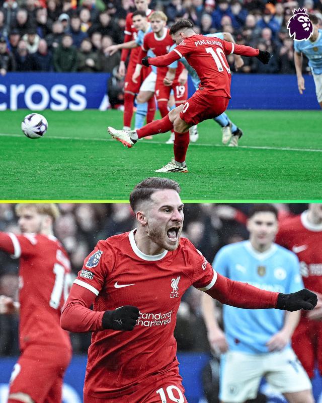 【英超】斯通斯破僵，麦卡点射扳平，利物浦1-1曼城